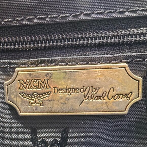 MCM Munchen Designed by‎ Michael Cromer Canvas Bag with Leather Handles - EUC - Picture 9 of 10